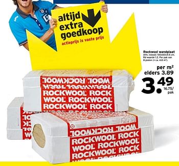 Aanbiedingen Rockwool wandplaat - Rockwool - Geldig van 01/01/2017 tot 08/01/2017 bij Gamma