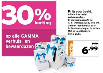 Aanbiedingen Gamma verhuis- en bewaardoos - Huismerk - Gamma - Geldig van 01/01/2017 tot 08/01/2017 bij Gamma