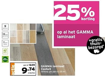 Aanbiedingen Gamma laminaat confort - Huismerk - Gamma - Geldig van 01/01/2017 tot 08/01/2017 bij Gamma