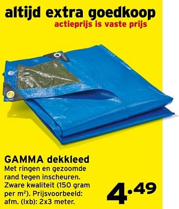 Aanbiedingen Gamma dekkleed - Huismerk - Gamma - Geldig van 01/01/2017 tot 08/01/2017 bij Gamma