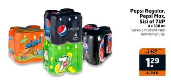 Aanbiedingen Pepsi regular, pepsi max, sisi of 7up - Huismerk - Trekpleister - Geldig van 02/01/2017 tot 08/01/2017 bij Trekpleister