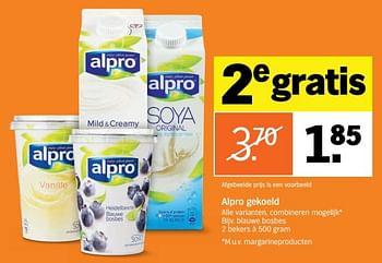Aanbiedingen Alpro gekoeld - Alpro Soya - Geldig van 02/01/2017 tot 08/01/2017 bij Albert Heijn