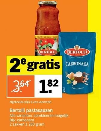 Aanbiedingen Bertolli pastasauzen - Bertolli - Geldig van 02/01/2017 tot 08/01/2017 bij Albert Heijn