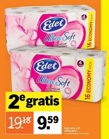 Aanbiedingen Edet ultra soft toiletpapier - Edet - Geldig van 02/01/2017 tot 08/01/2017 bij Albert Heijn