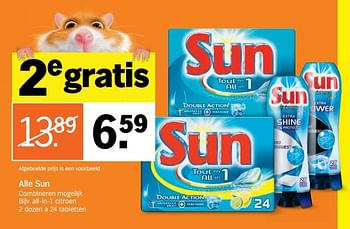 Aanbiedingen Alle sun all-in-1 citroen - Sun - Geldig van 02/01/2017 tot 08/01/2017 bij Albert Heijn