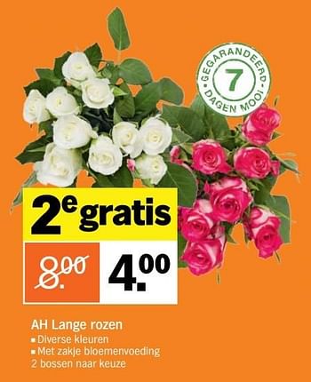 Aanbiedingen Ah lange rozen - Huismerk - Albert Heijn - Geldig van 02/01/2017 tot 08/01/2017 bij Albert Heijn