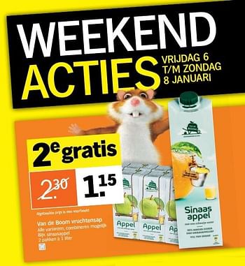 Aanbiedingen Van de boom vruchtensap sinaasappel - Van de Boom - Geldig van 02/01/2017 tot 08/01/2017 bij Albert Heijn