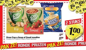 Aanbiedingen Unox cup a soup of good noodles - Unox - Geldig van 02/01/2017 tot 08/01/2017 bij Coop