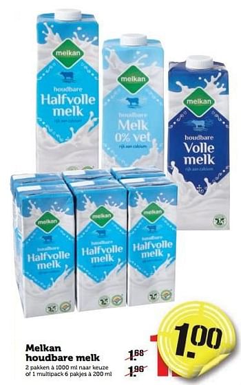 Aanbiedingen Melkan houdbare melk - Melkan - Geldig van 02/01/2017 tot 08/01/2017 bij Coop