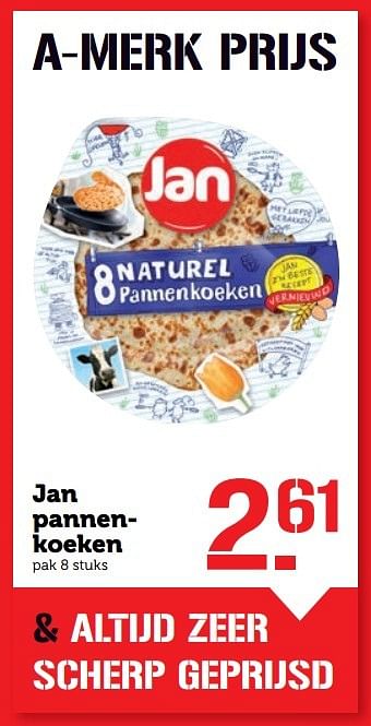 Aanbiedingen Jan pannenkoeken - Jan - Geldig van 02/01/2017 tot 08/01/2017 bij Coop