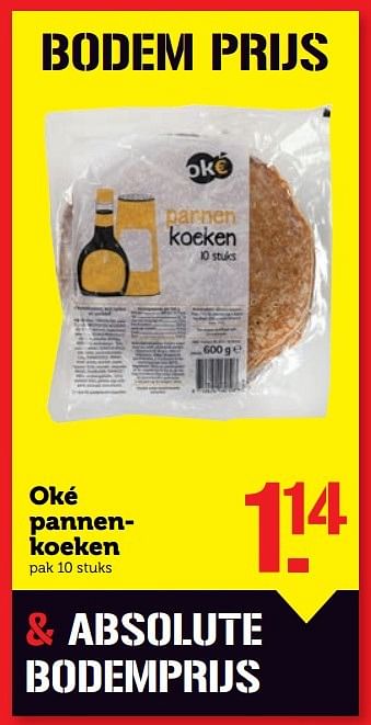 Aanbiedingen Oké pannenkoeken - Oké - Geldig van 02/01/2017 tot 08/01/2017 bij Coop