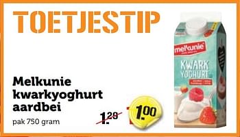 Aanbiedingen Melkunie kwarkyoghurt aardbei - Melkunie - Geldig van 02/01/2017 tot 08/01/2017 bij Coop