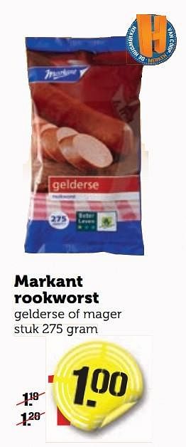 Aanbiedingen Markant rookworst - Markant - Geldig van 02/01/2017 tot 08/01/2017 bij Coop