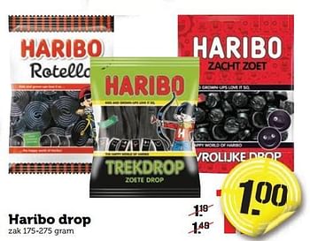 Aanbiedingen Haribo drop - Haribo - Geldig van 02/01/2017 tot 08/01/2017 bij Coop