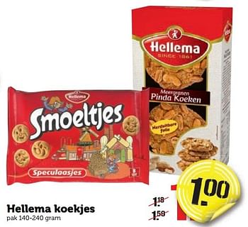 Aanbiedingen Hellema koekjes - Hellema - Geldig van 02/01/2017 tot 08/01/2017 bij Coop
