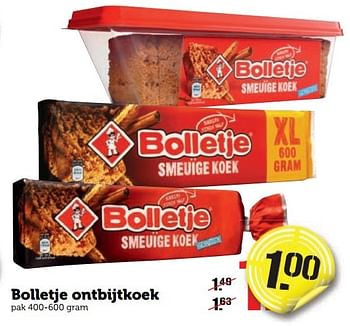 Aanbiedingen Bolletje ontbijtkoek - Bolletje - Geldig van 02/01/2017 tot 08/01/2017 bij Coop