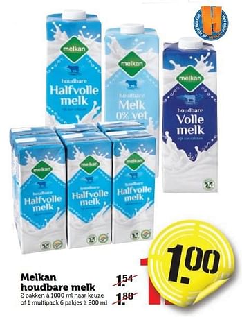 Aanbiedingen Melkan houdbare melk - Melkan - Geldig van 02/01/2017 tot 08/01/2017 bij Coop
