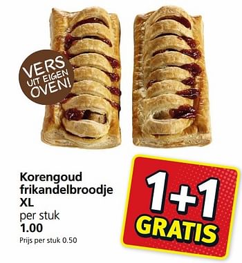 Aanbiedingen Korengoud frikandelbroodje xl - Korengoud - Geldig van 02/01/2017 tot 08/01/2017 bij Jan Linders