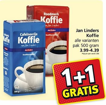 Aanbiedingen Jan linders koffie - Huismerk - Jan Linders - Geldig van 02/01/2017 tot 08/01/2017 bij Jan Linders