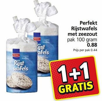 Aanbiedingen Perfekt rijstwafels met zeezout - Perfekt - Geldig van 02/01/2017 tot 08/01/2017 bij Jan Linders