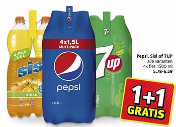 Aanbiedingen Pepsi, sisi of 7up - Huismerk - Jan Linders - Geldig van 02/01/2017 tot 08/01/2017 bij Jan Linders
