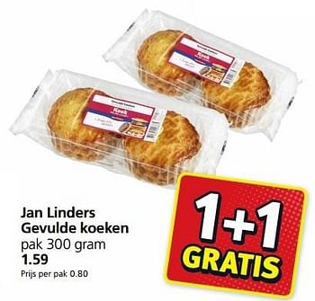 Aanbiedingen Jan linders gevulde koeken - Huismerk - Jan Linders - Geldig van 02/01/2017 tot 08/01/2017 bij Jan Linders