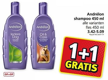 Aanbiedingen Andrélon shampoo - Andrelon - Geldig van 02/01/2017 tot 08/01/2017 bij Jan Linders