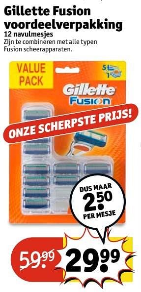 Aanbiedingen Gillette fusion voordeelverpakking - Gillette - Geldig van 02/01/2017 tot 08/01/2017 bij Kruidvat