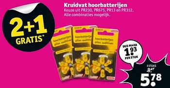 Aanbiedingen Kruidvat hoorbatterijen - Huismerk - Kruidvat - Geldig van 02/01/2017 tot 08/01/2017 bij Kruidvat
