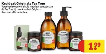 Aanbiedingen Kruidvat originals tea tree - Huismerk - Kruidvat - Geldig van 02/01/2017 tot 08/01/2017 bij Kruidvat