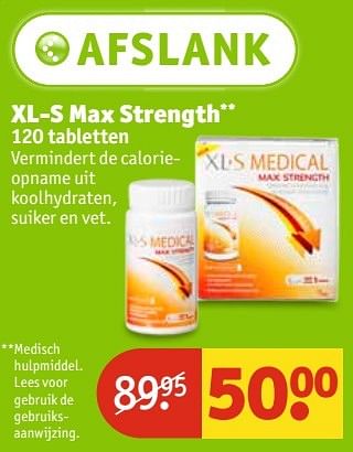 Aanbiedingen Xl-s max strength - XL-S Medical - Geldig van 02/01/2017 tot 08/01/2017 bij Kruidvat