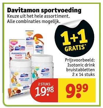 Aanbiedingen Davitamon sportvoeding - Davitamon - Geldig van 02/01/2017 tot 08/01/2017 bij Kruidvat