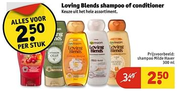 Aanbiedingen Loving blends shampoo of conditioner - Garnier - Geldig van 02/01/2017 tot 08/01/2017 bij Kruidvat