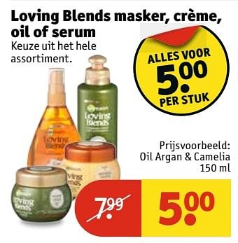 Aanbiedingen Loving blends masker, crème, oil of serum - Garnier - Geldig van 02/01/2017 tot 08/01/2017 bij Kruidvat