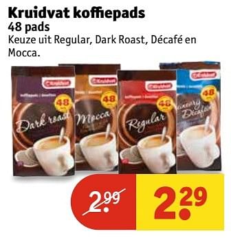 Aanbiedingen Kruidvat koffiepads - Huismerk - Kruidvat - Geldig van 02/01/2017 tot 08/01/2017 bij Kruidvat