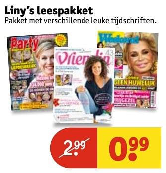 Aanbiedingen Liny`s leespakket - Huismerk - Kruidvat - Geldig van 02/01/2017 tot 08/01/2017 bij Kruidvat