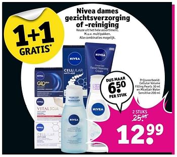 Aanbiedingen Nivea dames gezichtsverzorging of -reiniging - Nivea - Geldig van 02/01/2017 tot 08/01/2017 bij Kruidvat