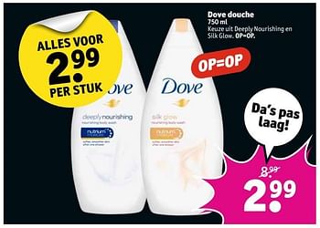 Aanbiedingen Dove douche - Dove - Geldig van 02/01/2017 tot 08/01/2017 bij Kruidvat