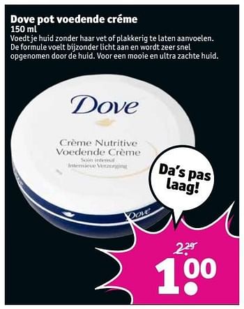 Aanbiedingen Dove pot voedende créme - Dove - Geldig van 02/01/2017 tot 08/01/2017 bij Kruidvat