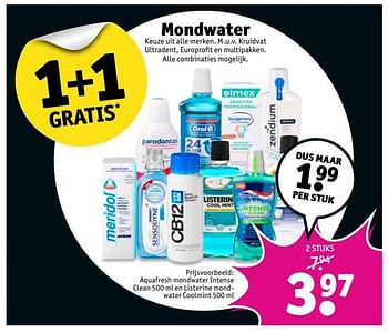 Aanbiedingen Mondwater - Elmex - Geldig van 02/01/2017 tot 08/01/2017 bij Kruidvat
