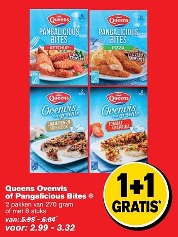 Aanbiedingen Queens ovenvis of pangalicious bites - Queens - Geldig van 04/01/2017 tot 10/01/2017 bij Hoogvliet