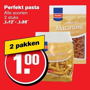 Aanbiedingen Perfekt pasta - Perfekt - Geldig van 04/01/2017 tot 10/01/2017 bij Hoogvliet