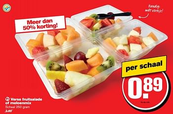 Aanbiedingen Verse fruitsalade of meloenmix - Huismerk - Hoogvliet - Geldig van 04/01/2017 tot 10/01/2017 bij Hoogvliet