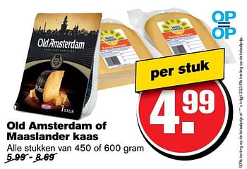 Aanbiedingen Old amsterdam of maaslander kaas - Maaslander - Geldig van 04/01/2017 tot 10/01/2017 bij Hoogvliet