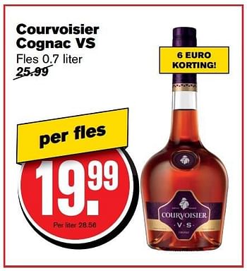 Aanbiedingen Courvoisier cognac vs - Courvoisier - Geldig van 04/01/2017 tot 10/01/2017 bij Hoogvliet