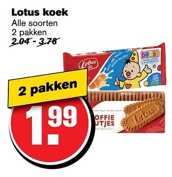 Aanbiedingen Lotus koek - Lotus Nalys - Geldig van 04/01/2017 tot 10/01/2017 bij Hoogvliet
