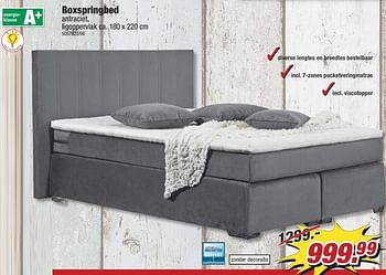 Aanbiedingen Boxspringbed - Huismerk - Poco - Geldig van 02/01/2017 tot 08/01/2017 bij Poco