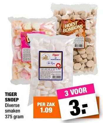 Aanbiedingen Tiger snoep - Tiger - Geldig van 02/01/2017 tot 15/01/2017 bij Big Bazar