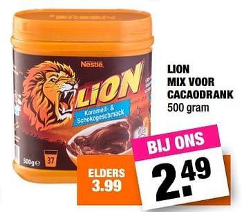 Aanbiedingen Lion mix voor cacaodrank - Nestlé - Geldig van 02/01/2017 tot 15/01/2017 bij Big Bazar