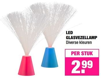 Aanbiedingen Led glasvezellamp - Huismerk - Big Bazar - Geldig van 02/01/2017 tot 15/01/2017 bij Big Bazar